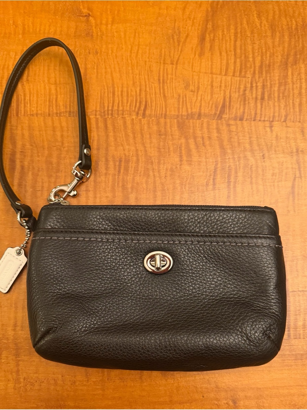 Coach Park Leather Medium Wristlet